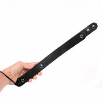 PADDLE SLAPPER LEDER SCHWARZ 3 STREIFEN