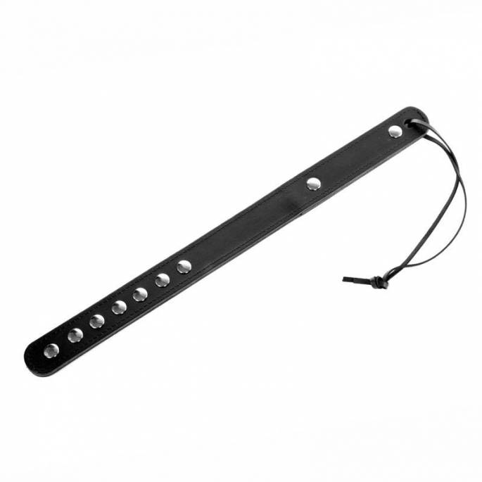 PADDLE CUIR NOIR SOUPLE CLOUTE