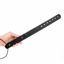 PADDLE CUIR NOIR SOUPLE CLOUTE