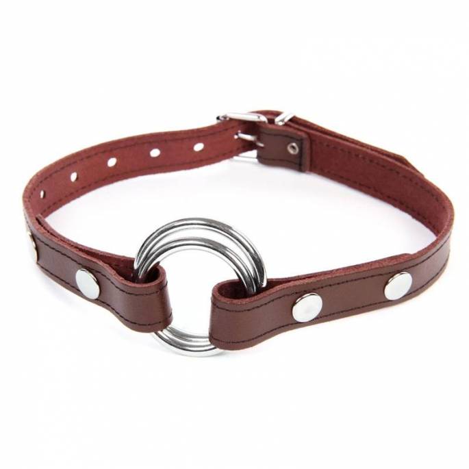 BAILLON CUIR + ANNEAU METAL