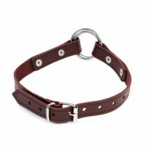 LEATHER GAG + METAL RING