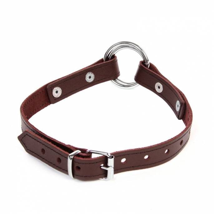 LEATHER GAG + METAL RING