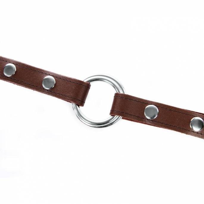 LEATHER GAG + METAL RING