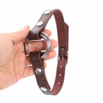 BAILLON CUIR + ANNEAU METAL