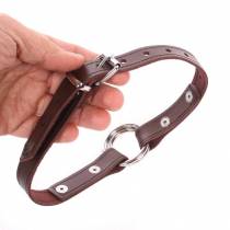 BAILLON CUIR + ANNEAU METAL