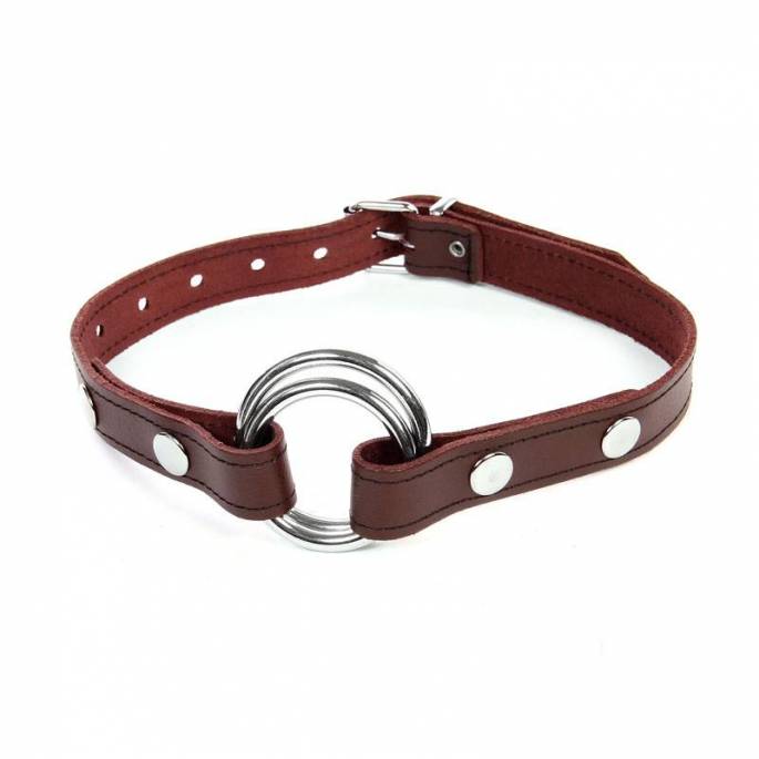 LEATHER GAG + METAL RING
