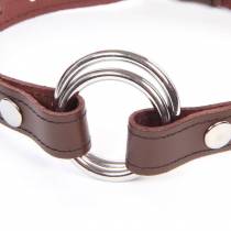 BAILLON CUIR + ANNEAU METAL