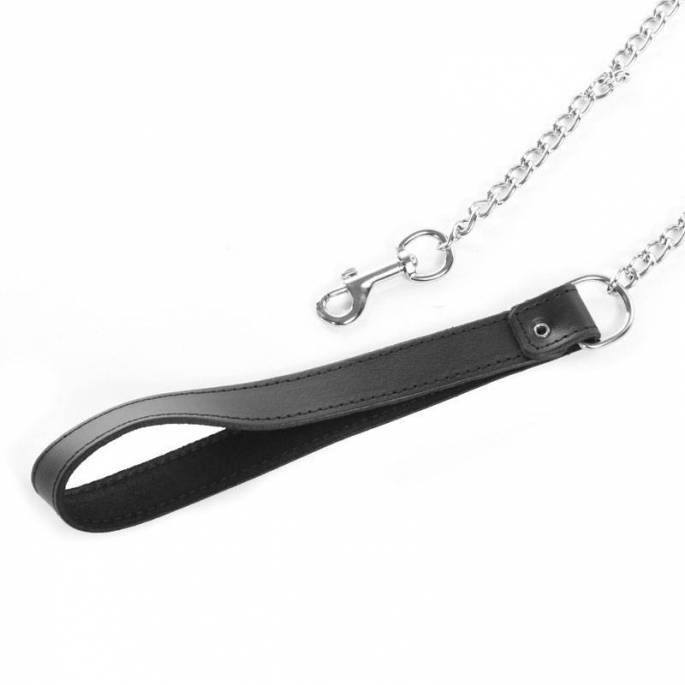 LEDERLEINE SCHWARZ KETTE 100CM