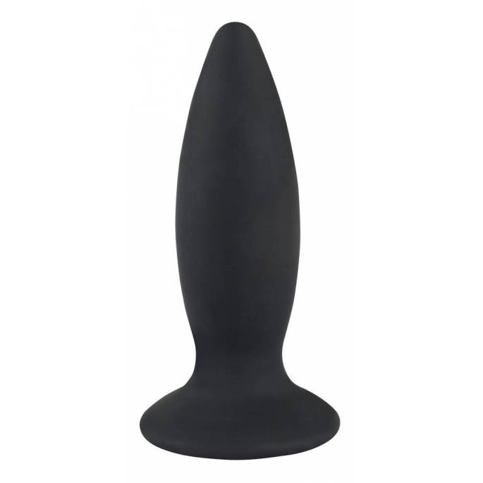PLUG SILICONE NOIR RECHARGEABLE LARGE (L: 14.7 CM D: 4.4 CM)