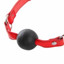 BAILLON LEDER ROT KUGEL SCHWARZ