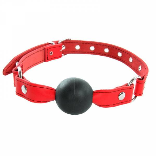 BAILLON LEDER ROT KUGEL SCHWARZ