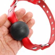 BAILLON LEDER ROT KUGEL SCHWARZ