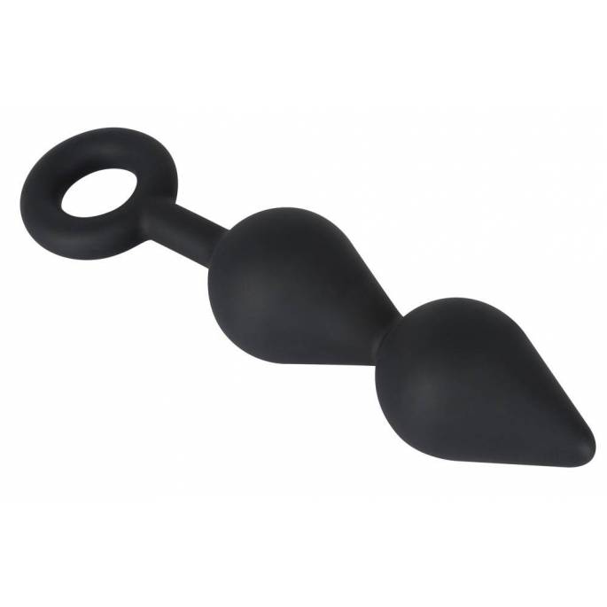 PLUG SILICONE NOIR 2 GOUTTES + ANNEAU