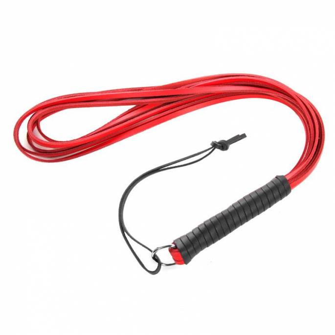 Martinet rotes Leder Riemen Schnallen