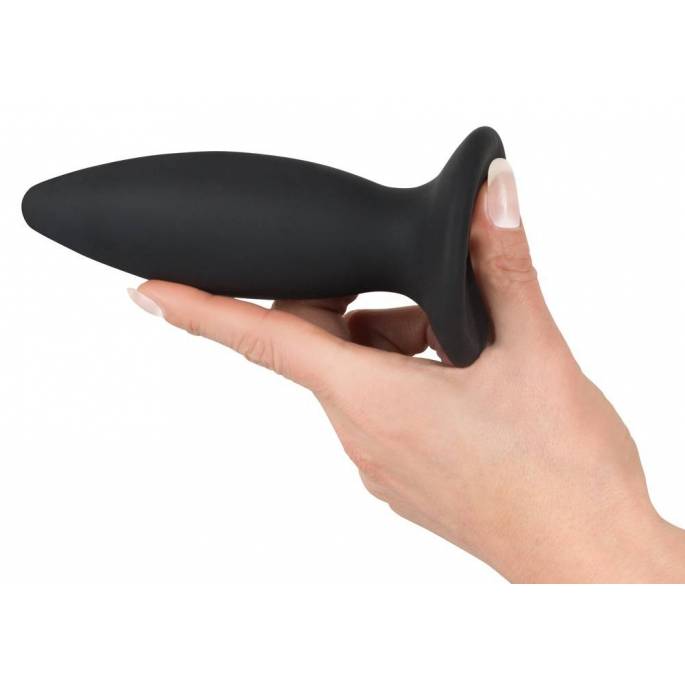 PLUG SILICONE NOIR RECHARGEABLE SMALL (L: 8.5 CM D: 3.3 CM)