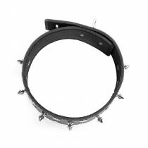 LEDERHALSBAND MIT VORHÄNGESCHLOSS + NÄGEL