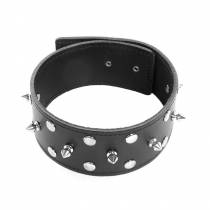 COLLIER CUIR CADENASSABLE + CLOUS