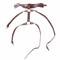 CHEST HARNESS BROWN LEATHER BANDS