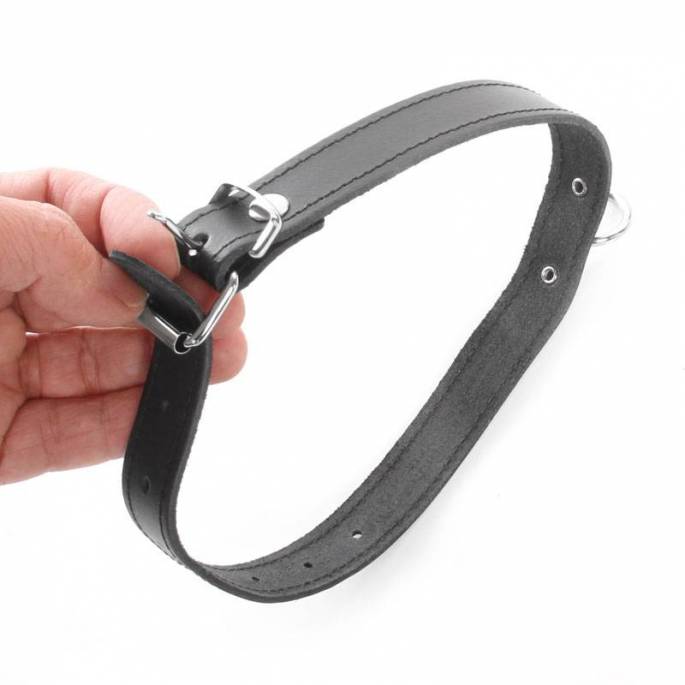 HALSBAND AUS FEINEM LEDER + RING