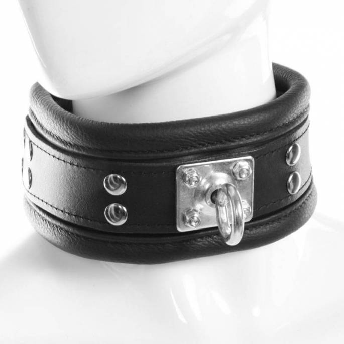 BLACK LEATHER NECKLACE + 360° RING