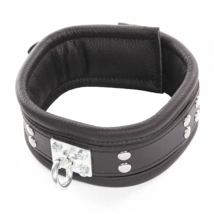 BLACK LEATHER NECKLACE + 360° RING