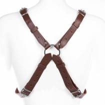 BROWN LEATHER HARNESS WOMAN