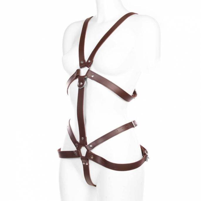 HARNAIS CUIR FEMME MARRON