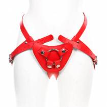 IMBRACATURA PER DILDO IN PELLE ROSSA