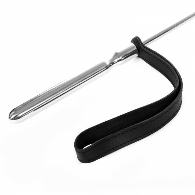 CRAVACHE ALUMINIUM SLAPPER CUIR NOIR (52CM)