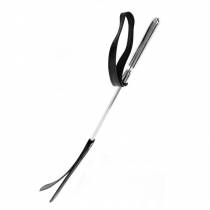 ALUMINIUMPEITSCHE SLAPPER LEDER SCHWARZ (70 CM)