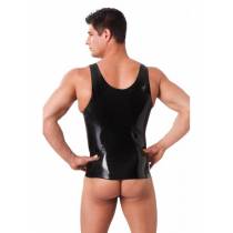 SCHWARZES LATEX-TOP FÜR MÄNNER