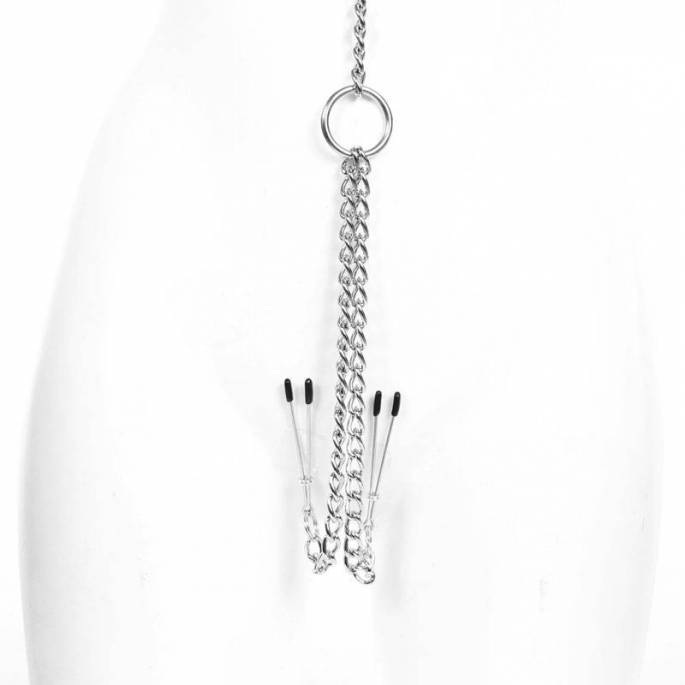 COLLIER + CHAINES + PINCES SEINS / SEXE