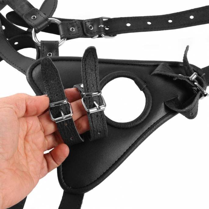 PENISZWANGSGESCHIRR LEDER SCHWARZ