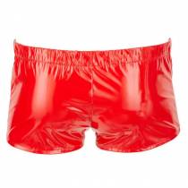 BOXER VINYLE ROUGE ZIP + POCHES