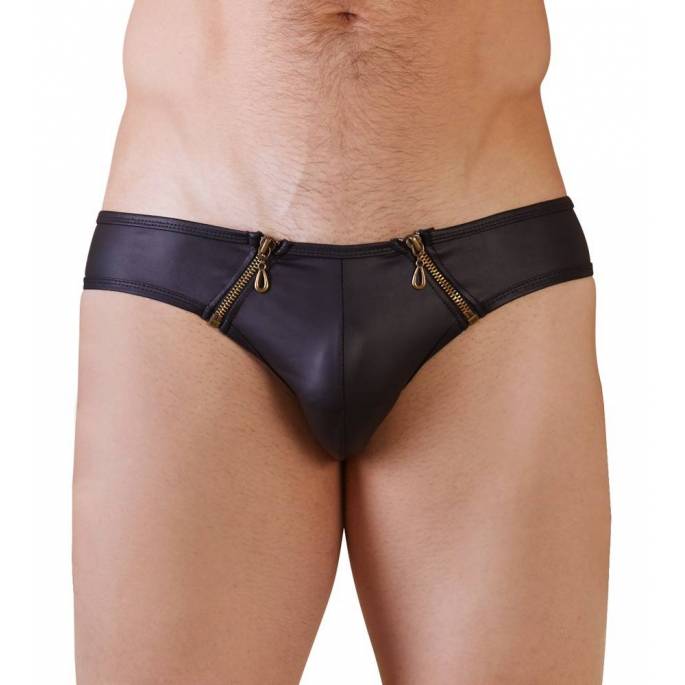 SLIP WETLOOK NEK + 2 ZIP