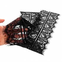 DIADEMA DE ENCAJE DE SEDA NEGRO