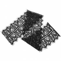 DIADEMA DE ENCAJE DE SEDA NEGRO