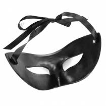 SCHWARZE KUNSTLEDERMASKE