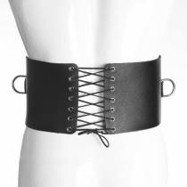 TAILLENKLEMME MANN SCHWARZES LEDER