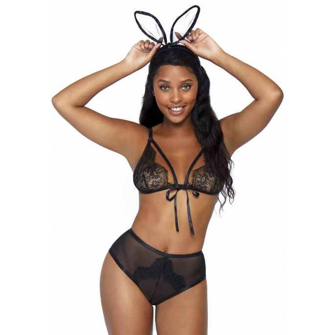ENSEMBLE BUNNY DENTELLE CUL NU