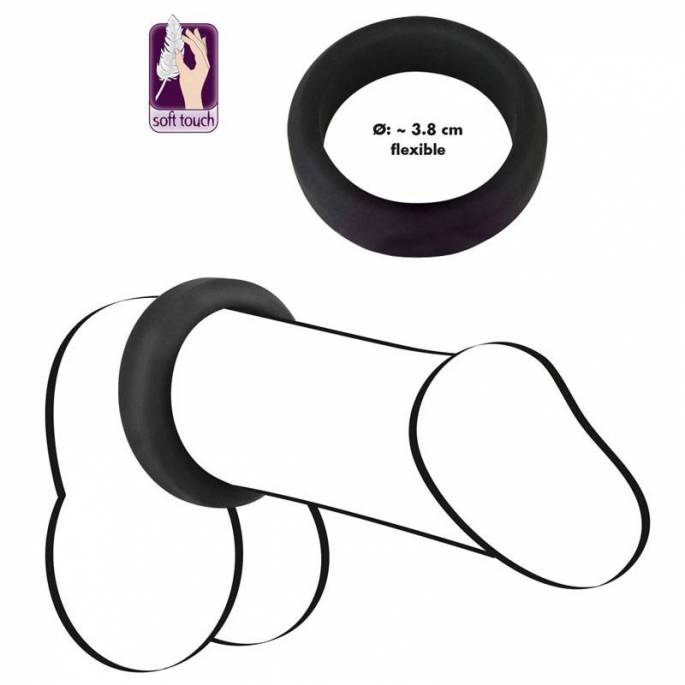 COCKRING SILICONE NOIR (0.7 X 3.8 CM)