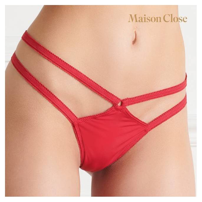 LE PETIT SECRET - HARNAIS ET STRING ROUGE