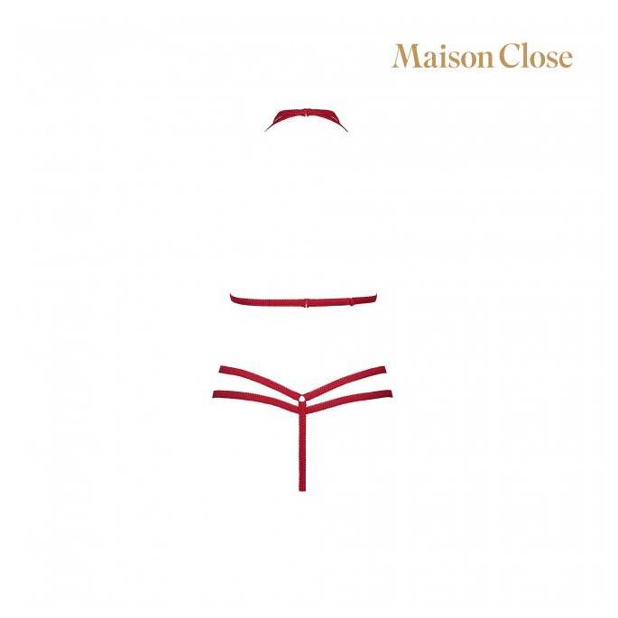 LE PETIT SECRET - HARNAIS ET STRING ROUGE