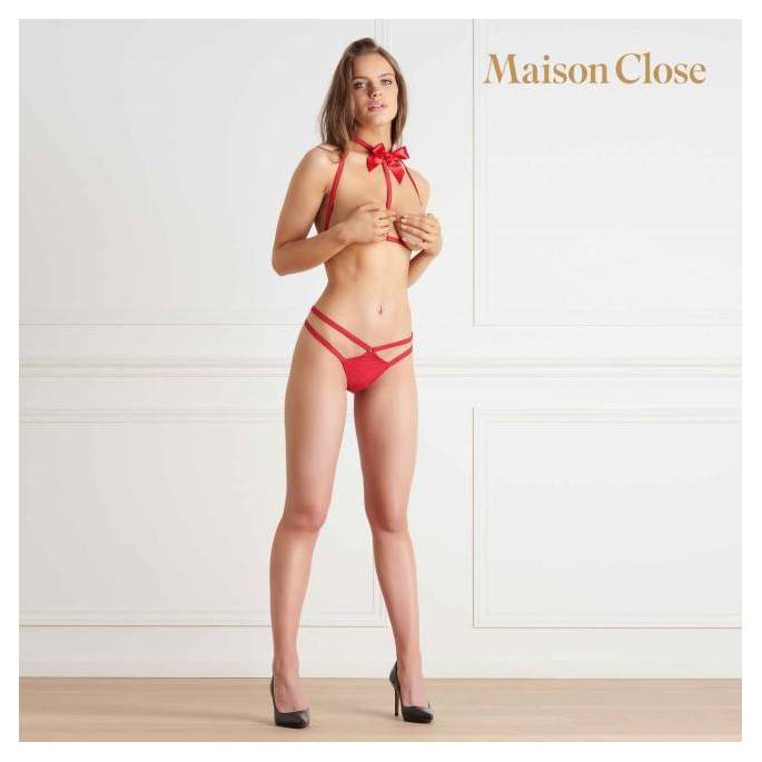 LE PETIT SECRET - HARNAIS ET STRING ROUGE