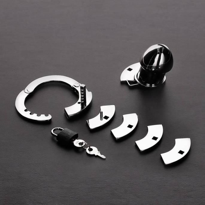 CAGE DE CHASTETÉ ACIER INOXYDABLE (D : 3,4CM - L : 9CM)