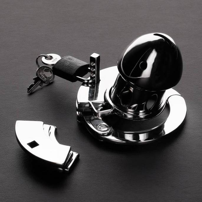 CAGE DE CHASTETÉ ACIER INOXYDABLE (D : 3,4CM - L : 9CM)