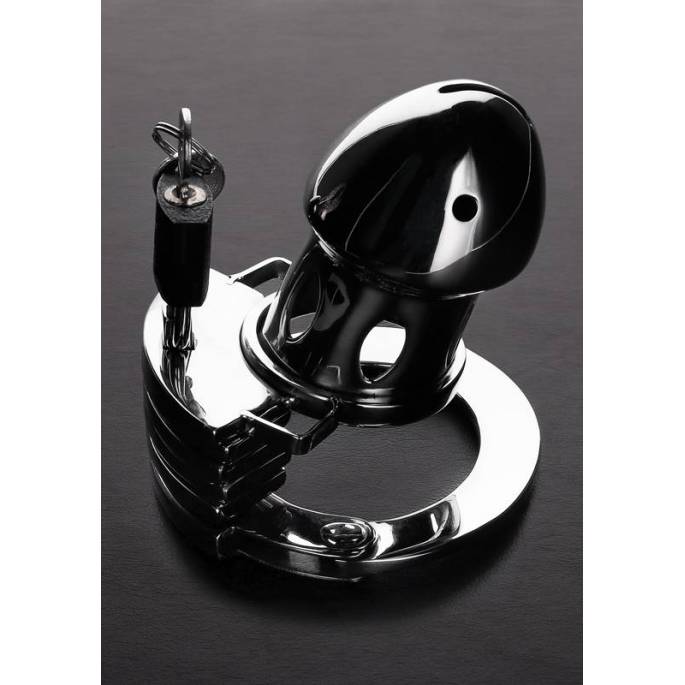 CAGE DE CHASTETÉ ACIER INOXYDABLE (D : 3,4CM - L : 9CM)