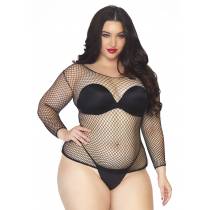 NETZARTIGES TOP MIT ÄRMELN IN GROSSEN GRÖSSEN