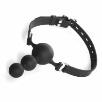 BAILLON TRIPLE BOULE SILICONE NOIR