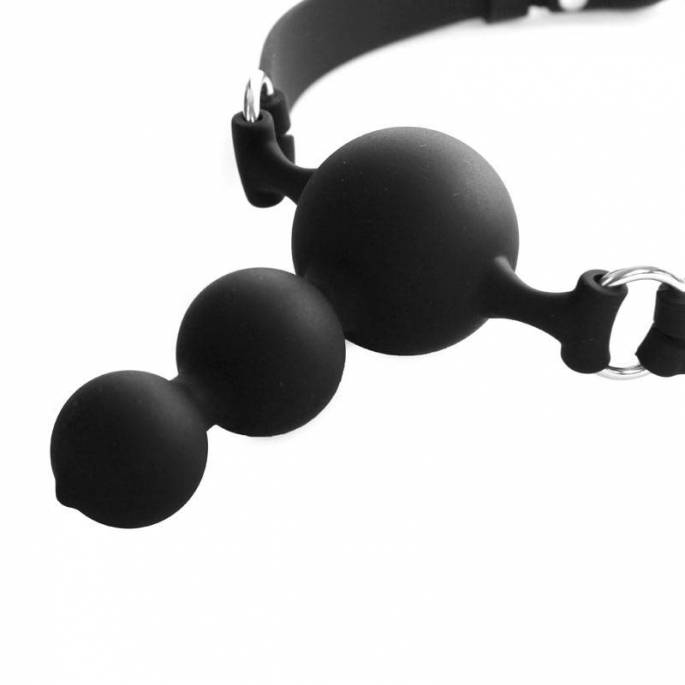 BAILLON TRIPLE BOULE SILIKON SCHWARZ